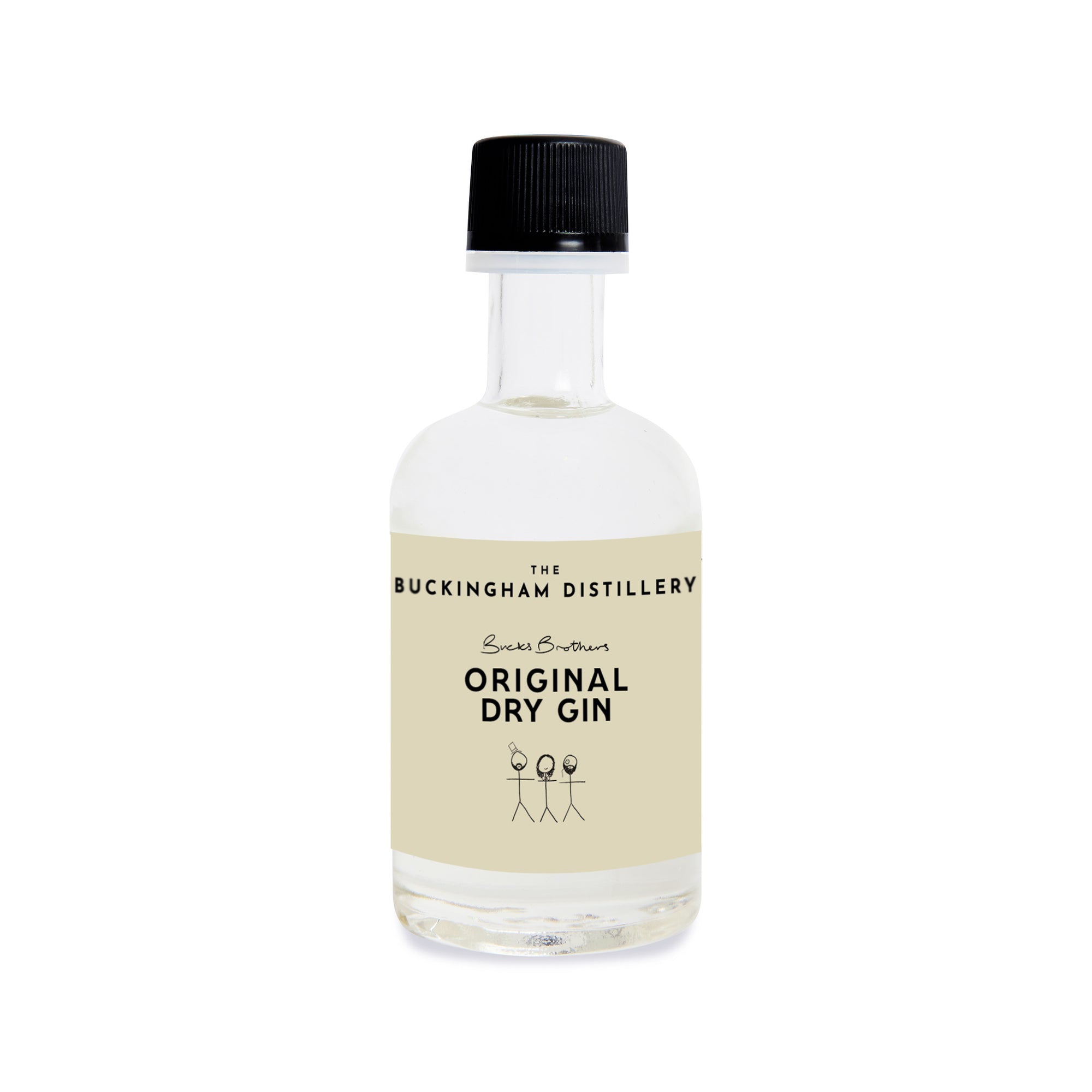 Bottle of The Buckingham Distillery Original Dry Gin on a white background